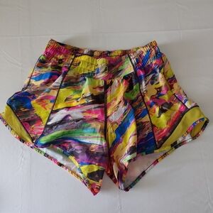 Lululemon Hotty Hot Shortly II Catalyst Multi Color Printes Shorts Long 6